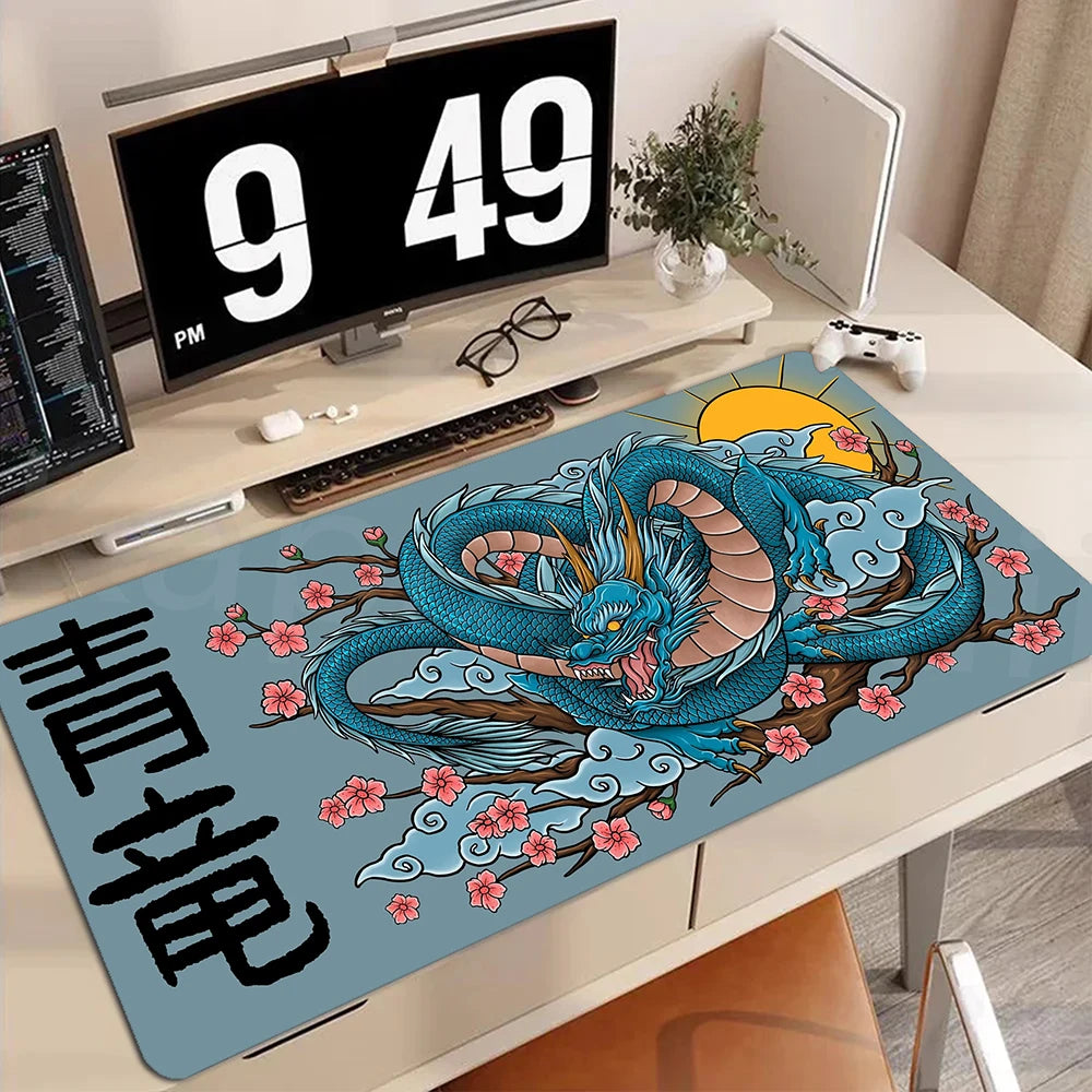 XXL Gaming Mauspad Chinesischer Drachen Anime Schreibtischunterlage