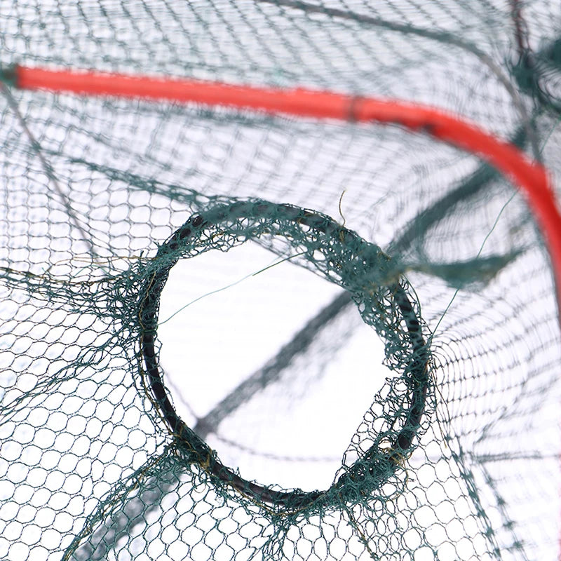 Tragbarer klappbarer Fischernetz-Tauch netz käfig für Fisch Nylon Stahldraht Garnelen schiff Falle für Fischernetz Hände Fallen käfig-Yabubest - Home & More