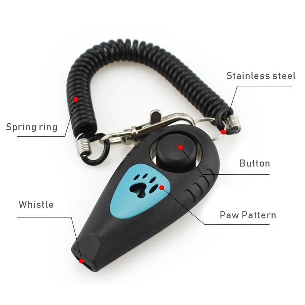 Multifunktions Haustier Clicker Pfeife – Hunde Katzen Training Schlüsselanhänger