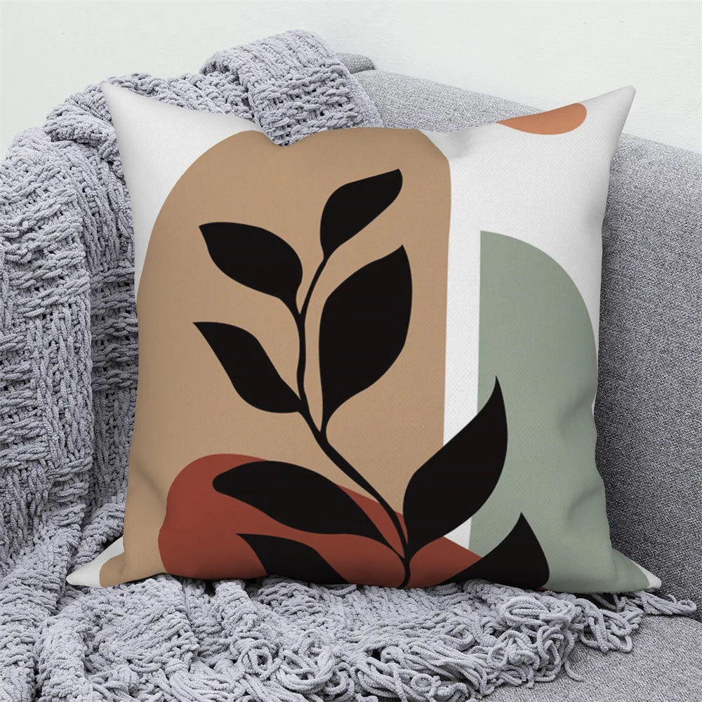 Dekorativer Kissenbezug mit abstrakten Zweigen für Zuhause und Auto