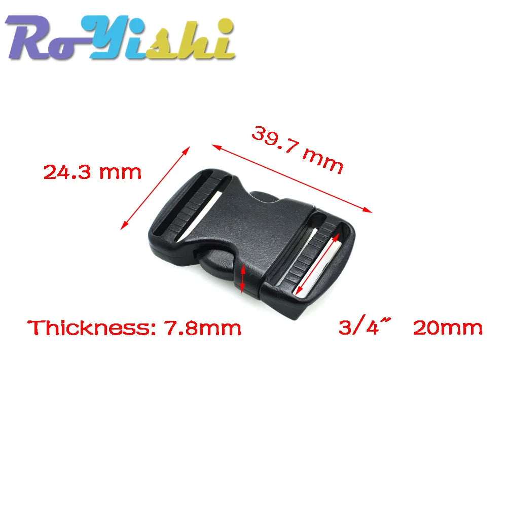 2er Set verstellbare Kunststoff Seiten-Schnallen 20-50mm – robust - vielseitig