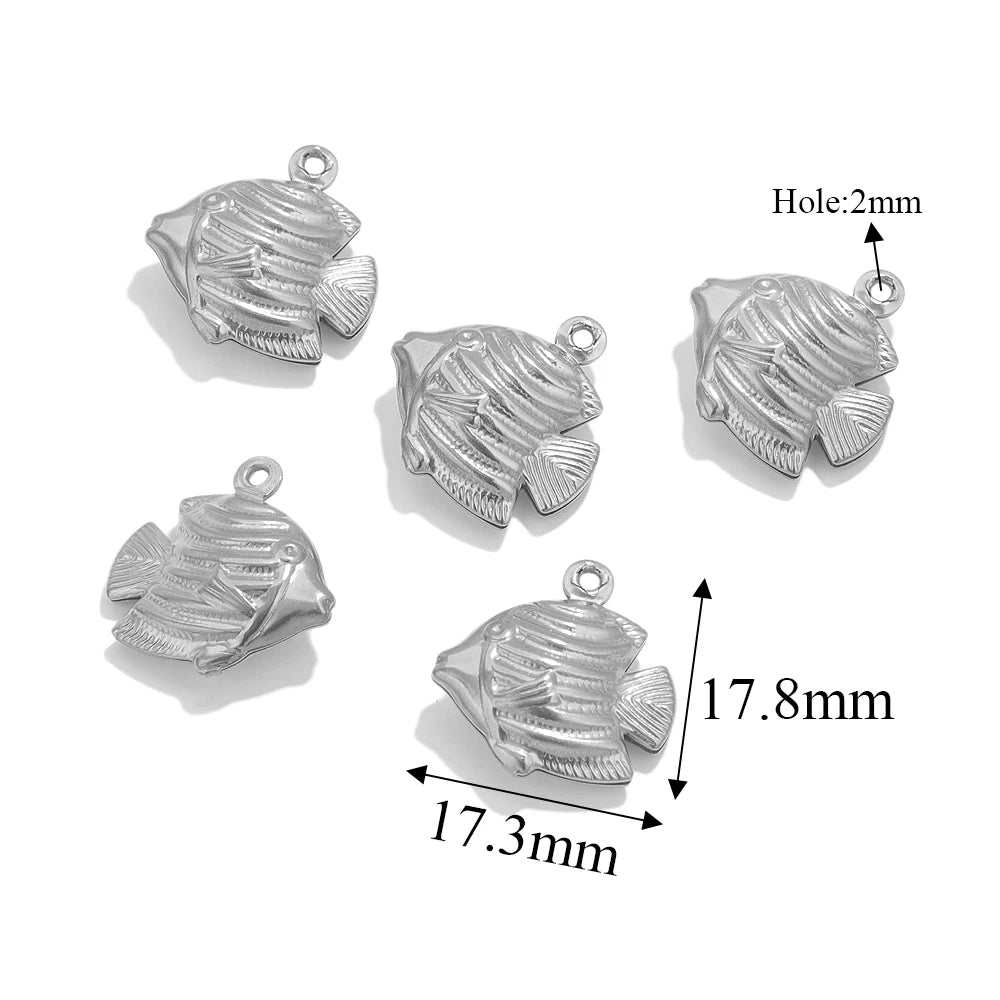 Maritime Edelstahl Gold Anhänger für individuelle Schmuckkreationen