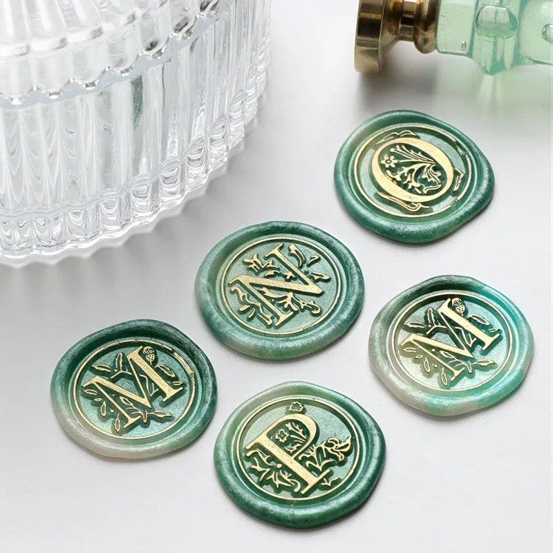 Retro Siegelwachs Set mit Metallstempel für Scrapbooking und Hochzeit