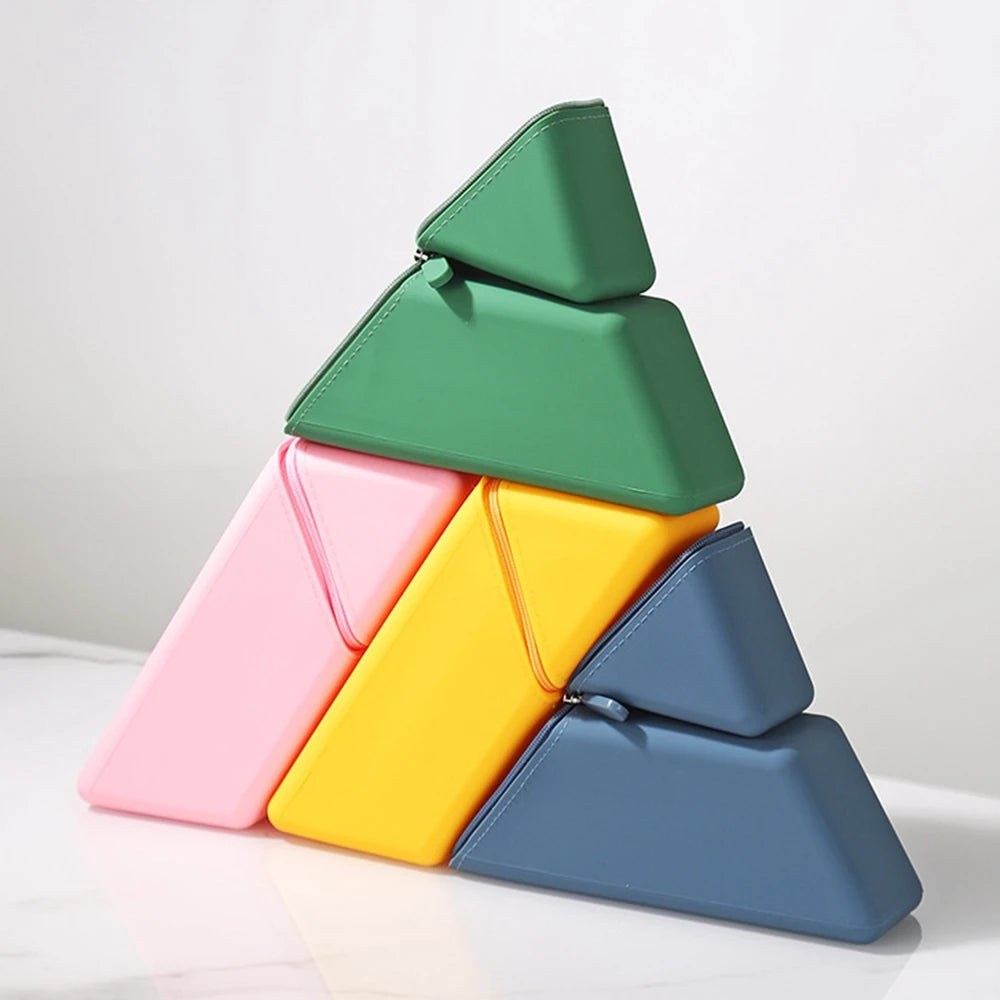 Faltbares Silikon-Federmäppchen mit großem Fassungsvermögen und Organizer