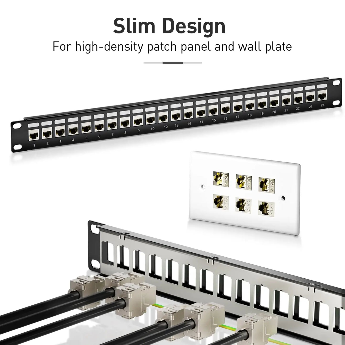 Geschirmte Cat6a Keystone Buchse RJ45 Ethernet Modul 10 Gbit mit Metall