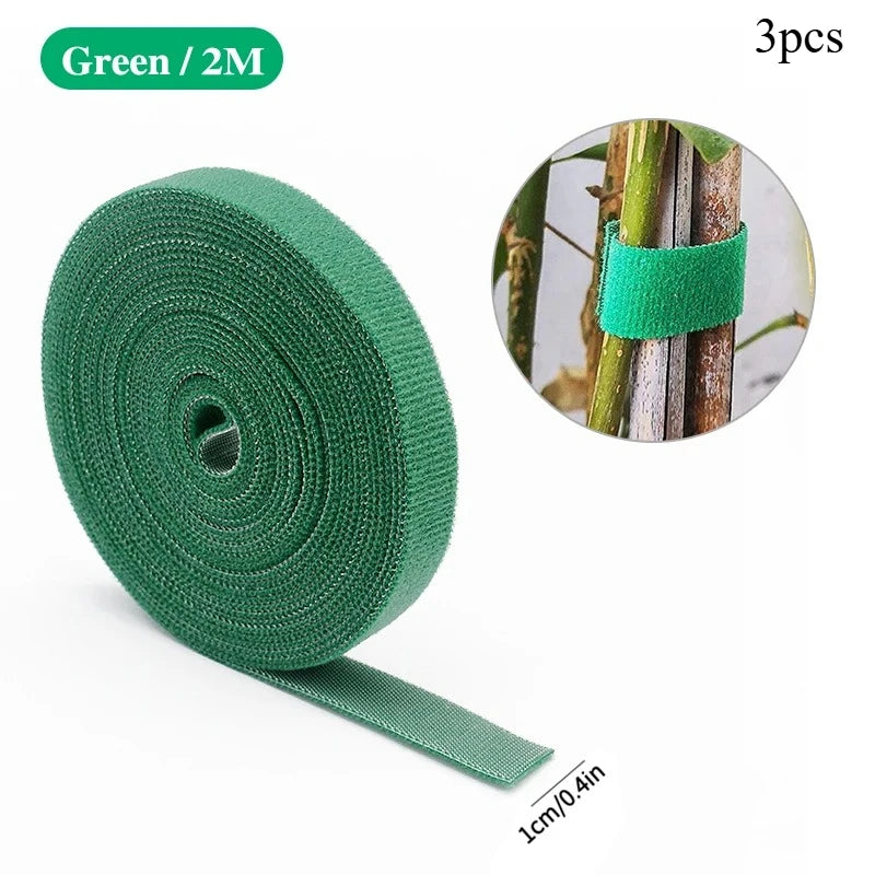 Nylon Pflanzenbänder 3 Rollen 2m flexibel für Gartensupport