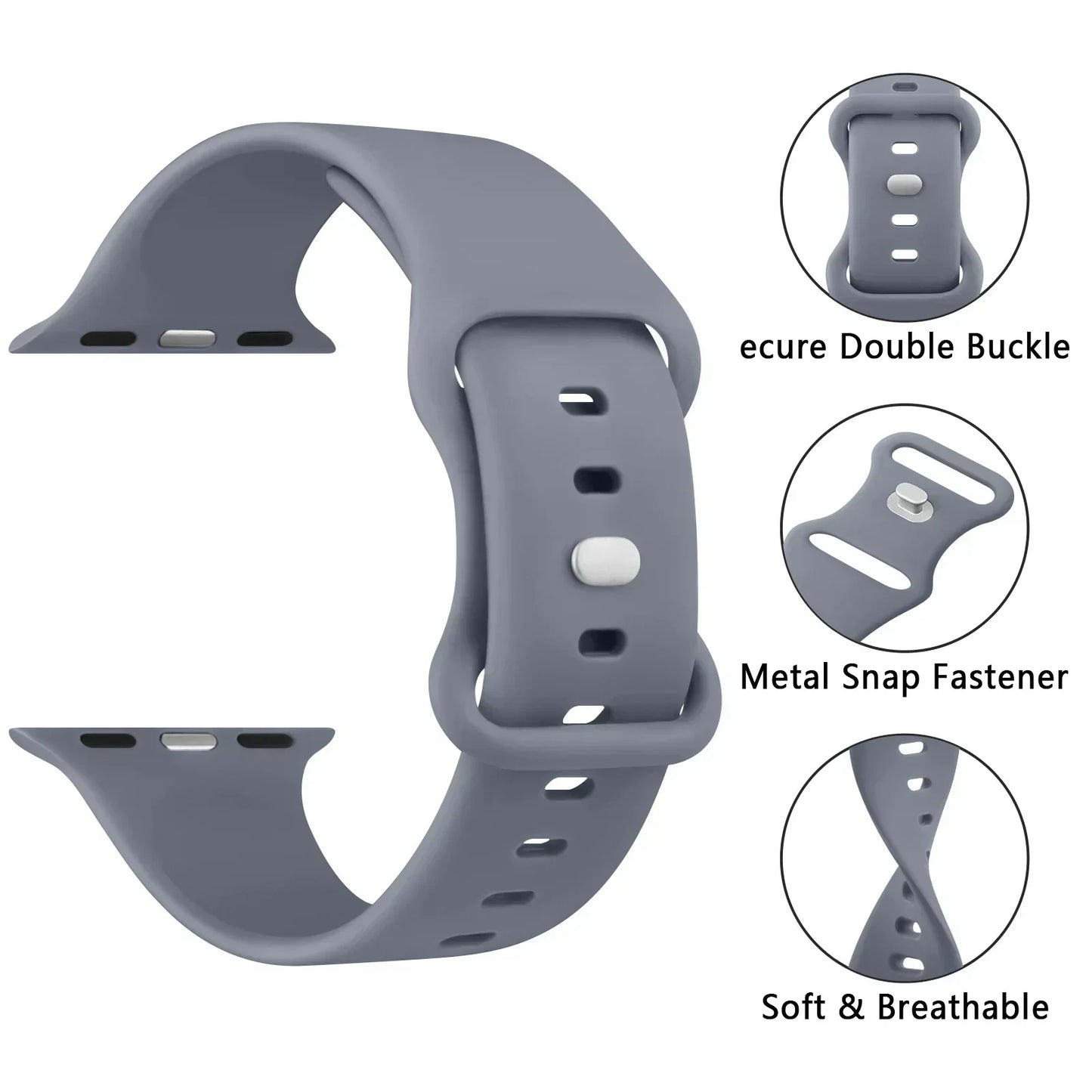 Weiches Silikonarmband für Smartwatches mit vielseitiger Größenkompatibilität
