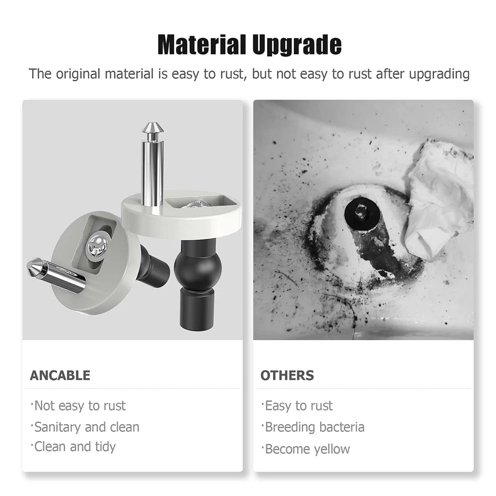 Universelles Ersatzset Schrauben Schnellverschluss für Toilettensitz Scharniere