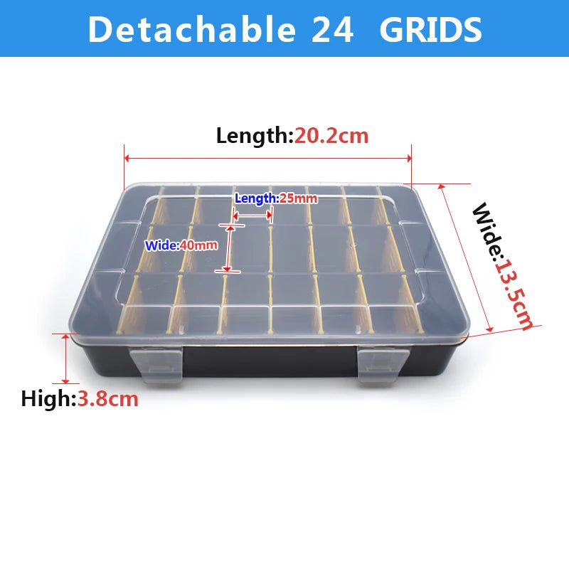 Variabler Organizer 2-24 Fächer für Kleinteile: Schmuck, Schrauben, Werkzeug