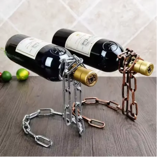 Kreative Metall Kette zum Hängen als Wein Rack und Dekoration