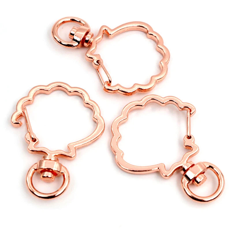 Herz Karabinerhaken Set für Schlüsselanhänger und DIY Projekte