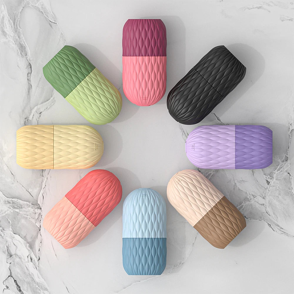 Gesichts-Roller Set: Kühlung, Massage & Hautpflege aus Silikon/Edelstahl