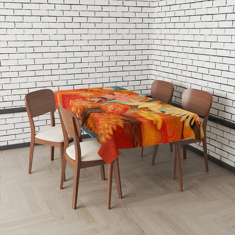 Wasserdichte rechteckige Tischdecke mit geometrischem Muster für Zuhause