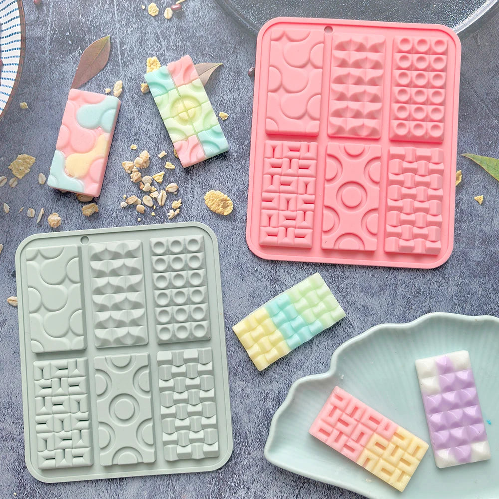 Mini Backform Silikon 6 Kammern für Schokolade Kekse Eiswürfel DIY