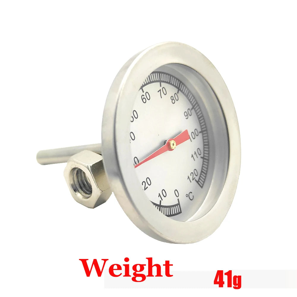 Präzises Edelstahl-Thermometer 0-120°C für Pizzaofen - Grill