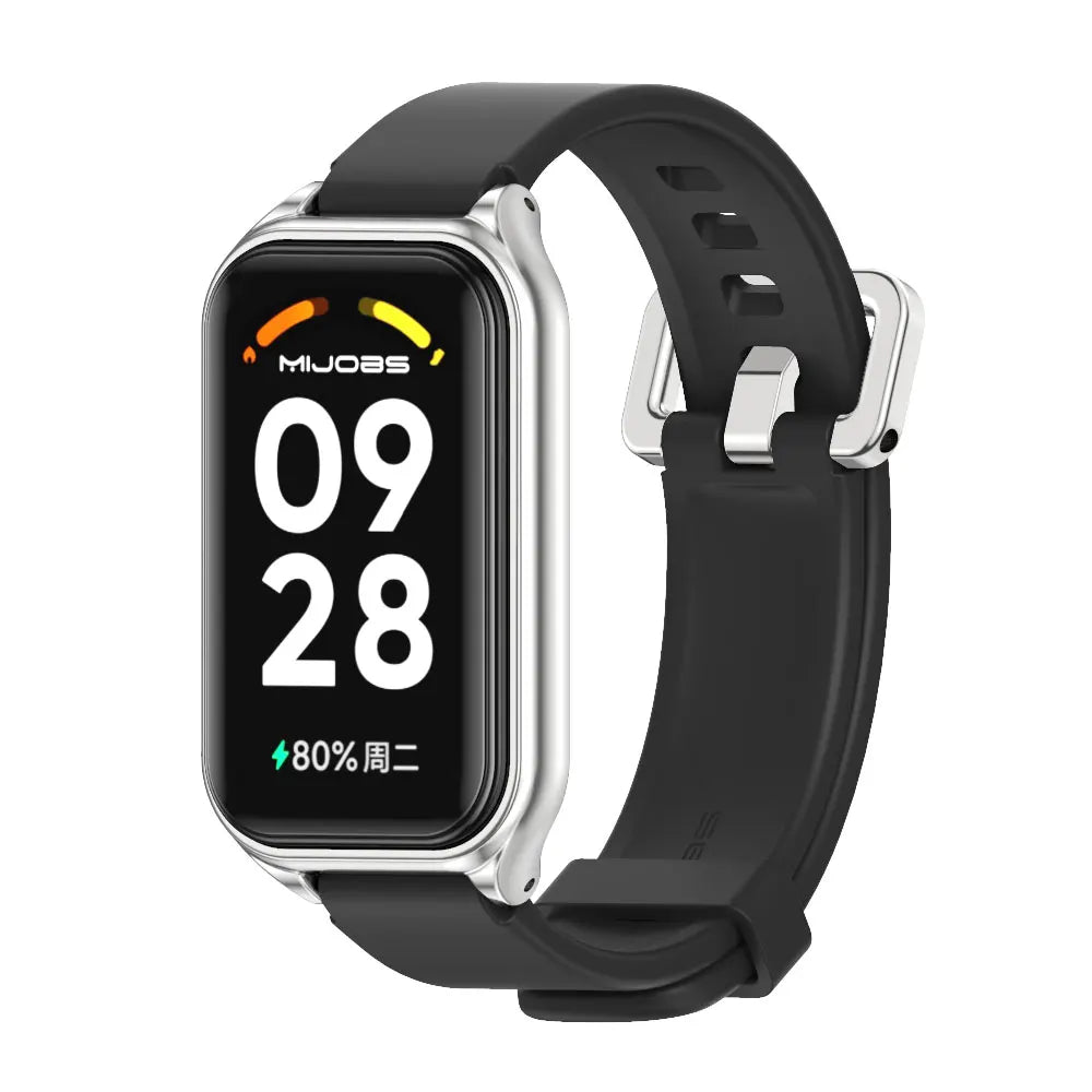 Silikon Armband Ersatz für Smart Band 8 9 mit Einstellbarer Länge