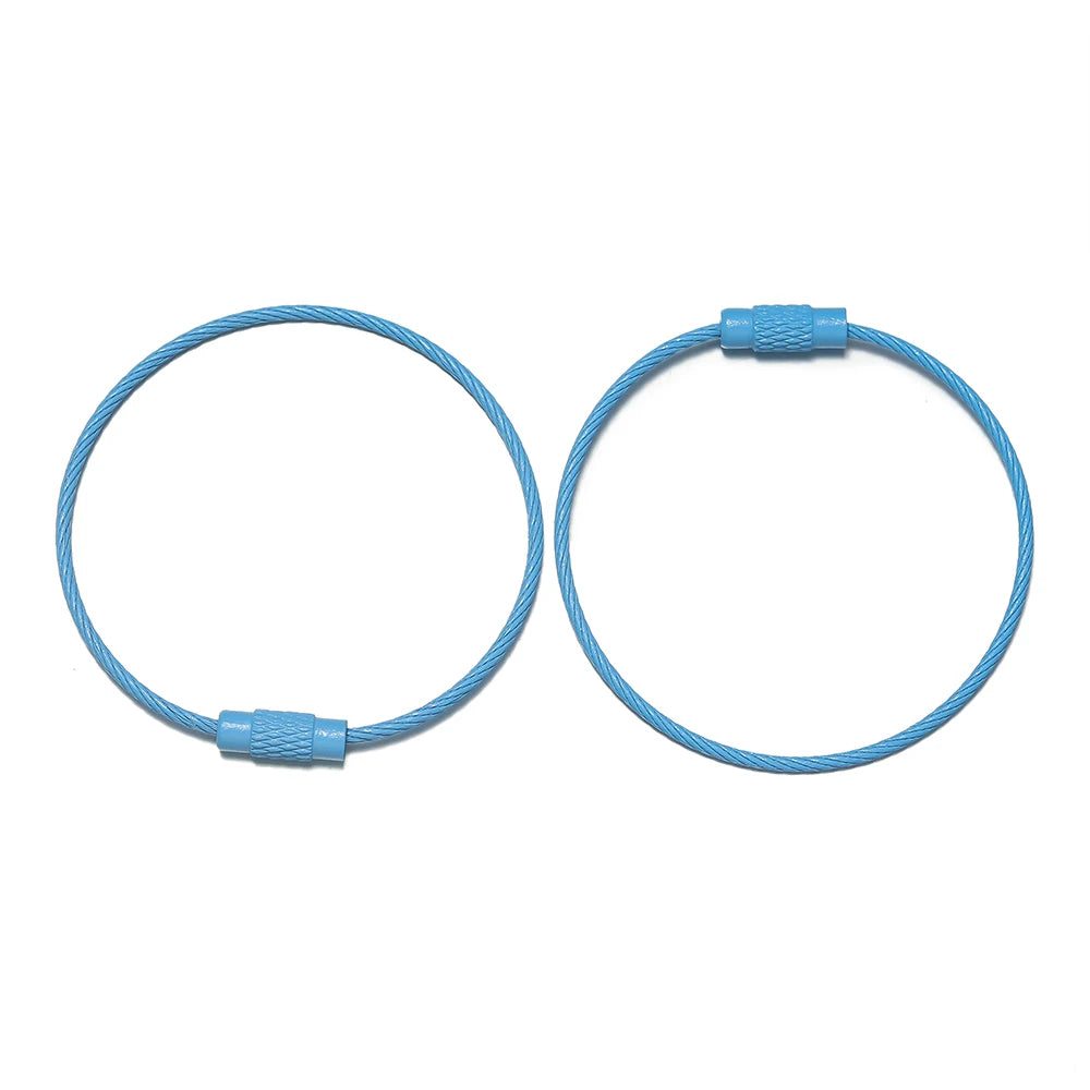 50mm 10er Set Eisen Schlüsselringe Bunte Schlüsselbund Ringe DIY
