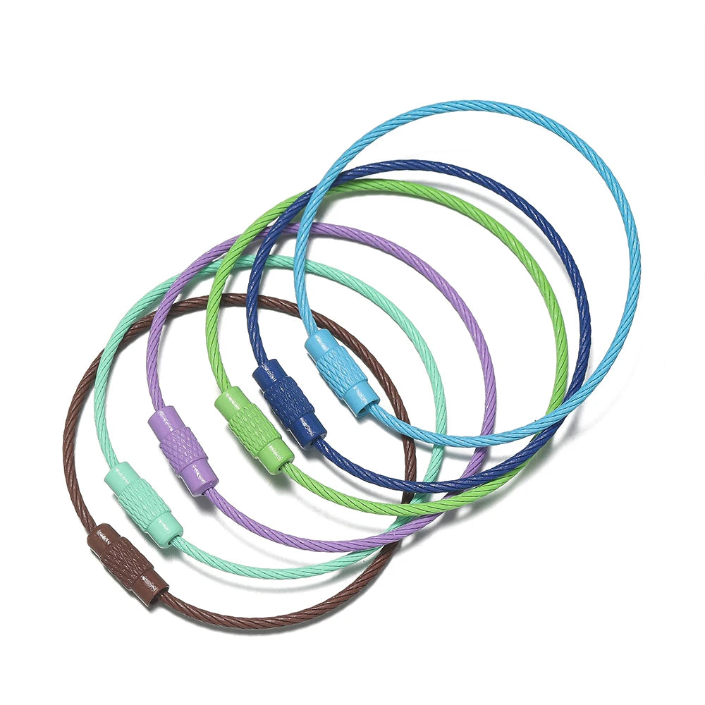 50mm 10er Set Eisen Schlüsselringe Bunte Schlüsselbund Ringe DIY