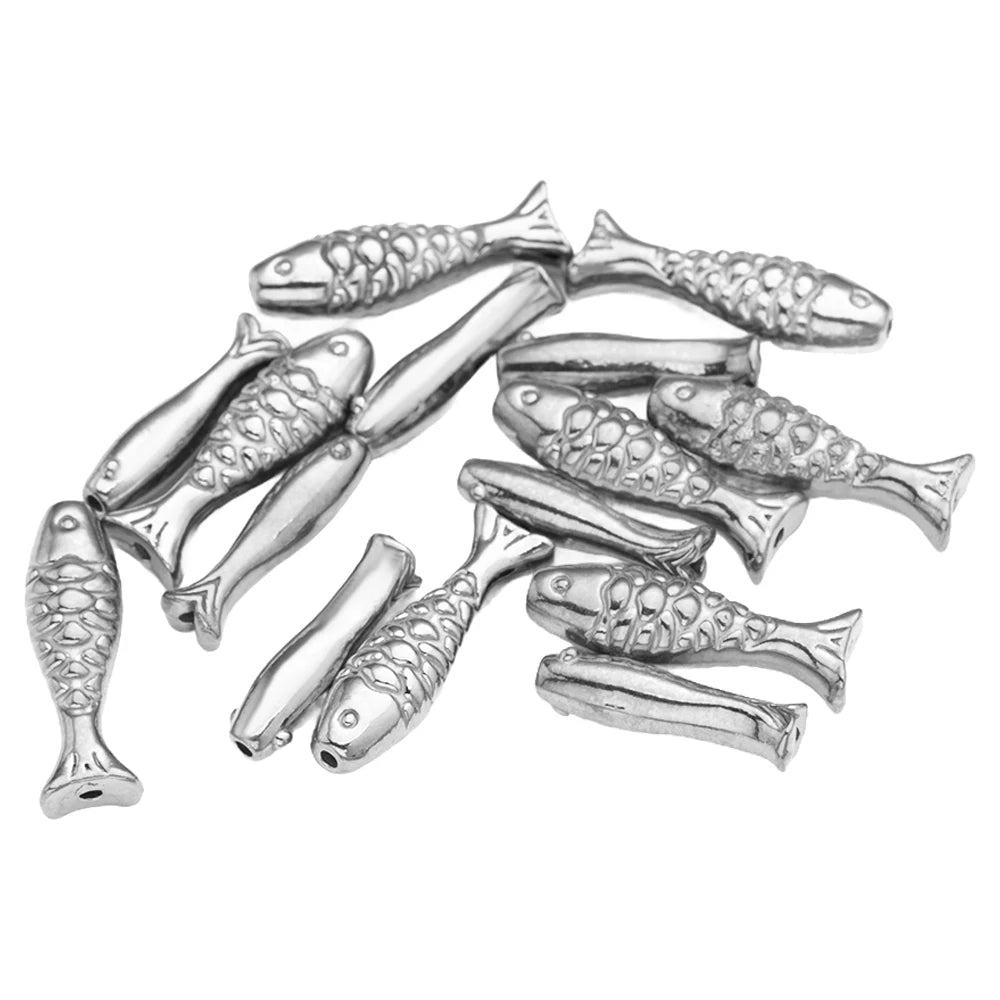 Edelstahl Golden Fish Spacer Perlen 5er Set für Schmuckherstellung