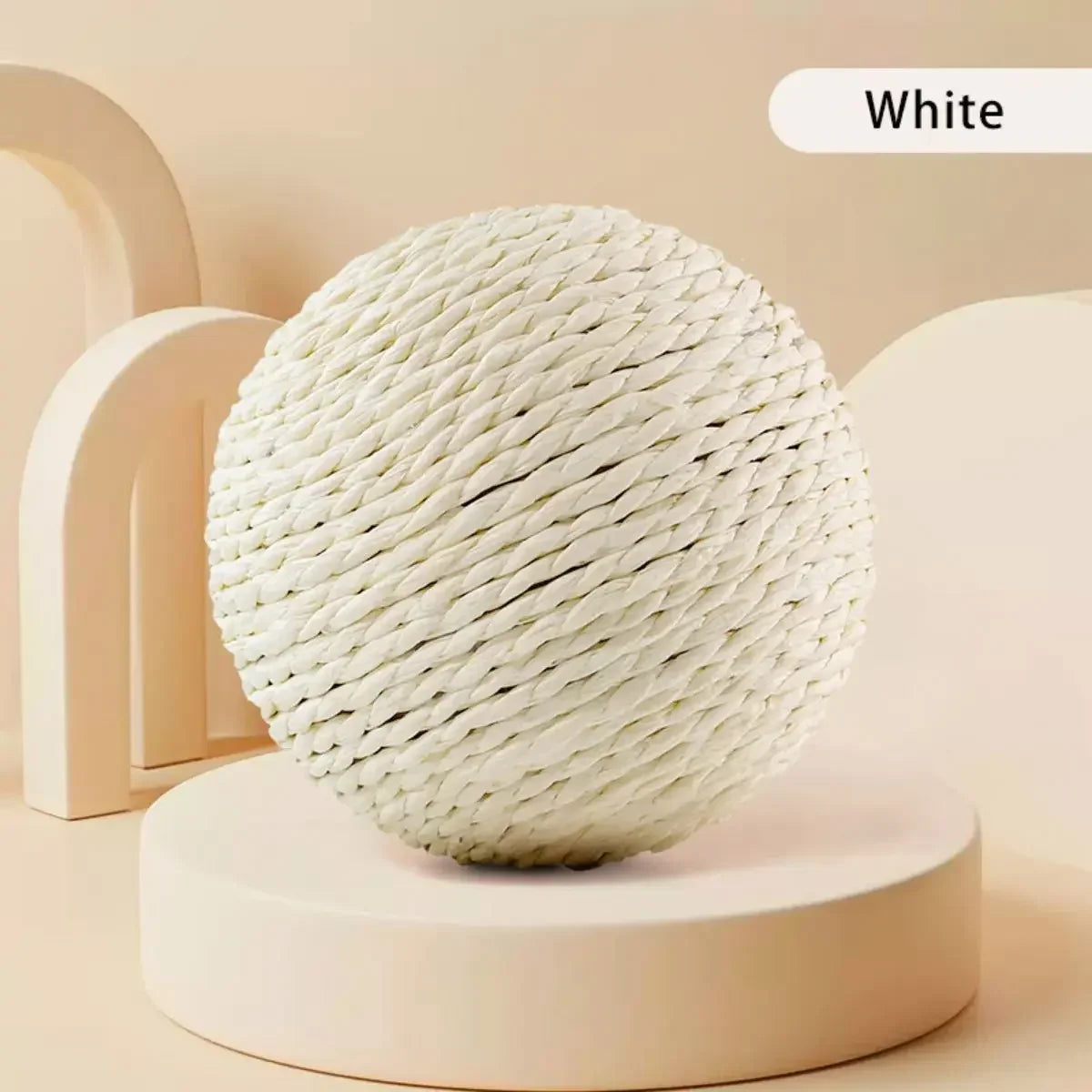 Katze Spielzeug Sisal Ball 10cm mit Sound für Beschäftigung - Krallenpflege