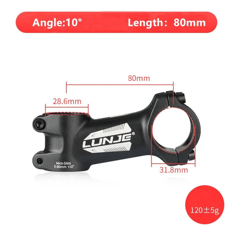 Ultraleichter Fahrradvorbau 17 Grad Aluminiumlegierung 31,8 mm MTB Rennrad