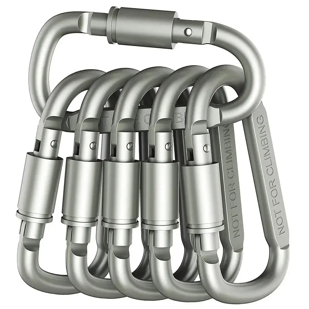 Robuste 6er Set Aluminium Karabiner – Leicht - Vielseitig für Outdoor-Abenteuer