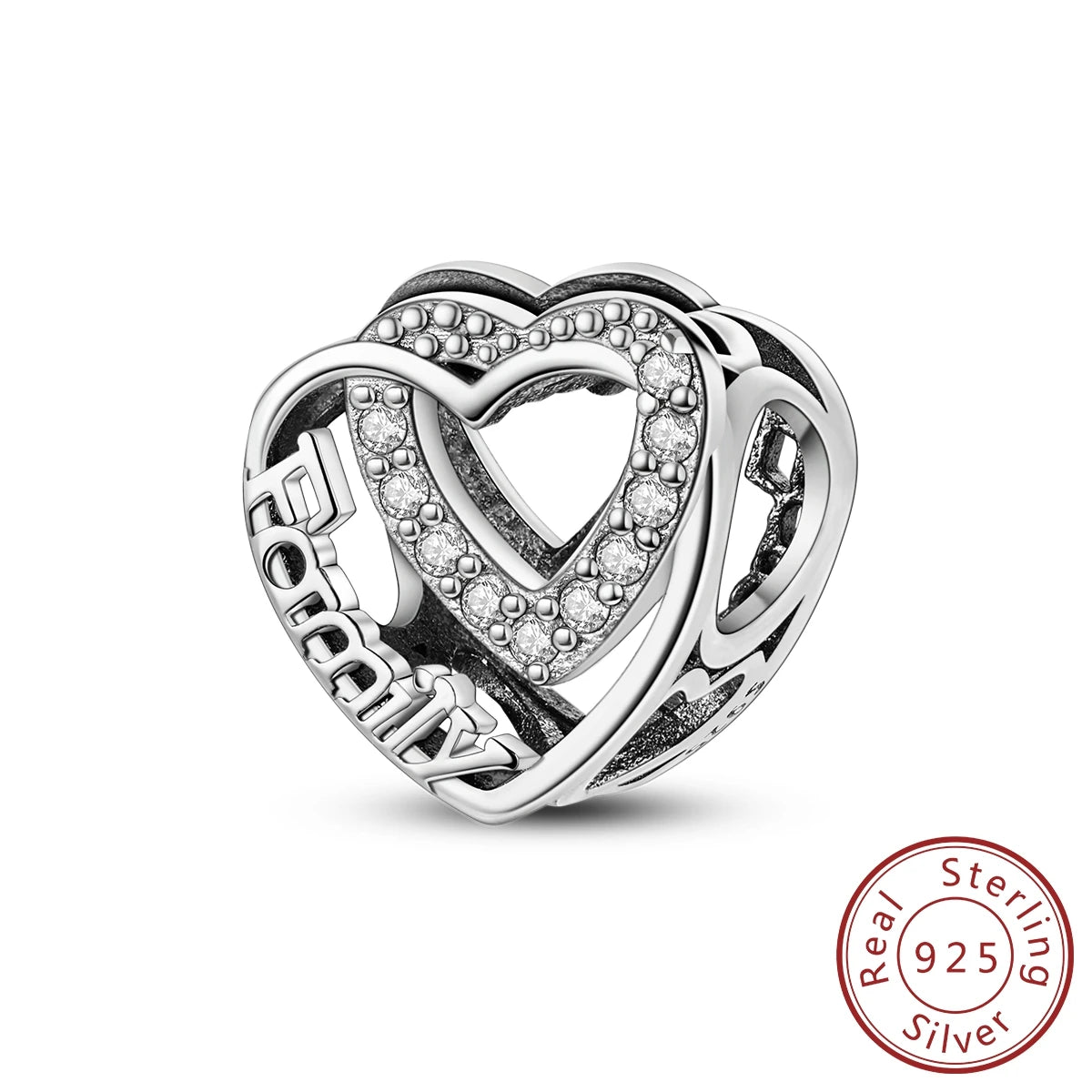 925er Sterlingsilber Charms mit Zirkon – Familie, Hund - Sternenhimmel Set