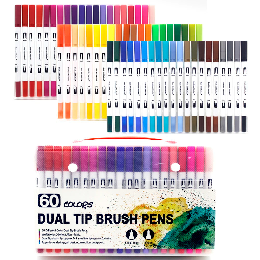 168 Farben Dual Brush Stifte für Aquarell, Manga - Schriftgestaltung