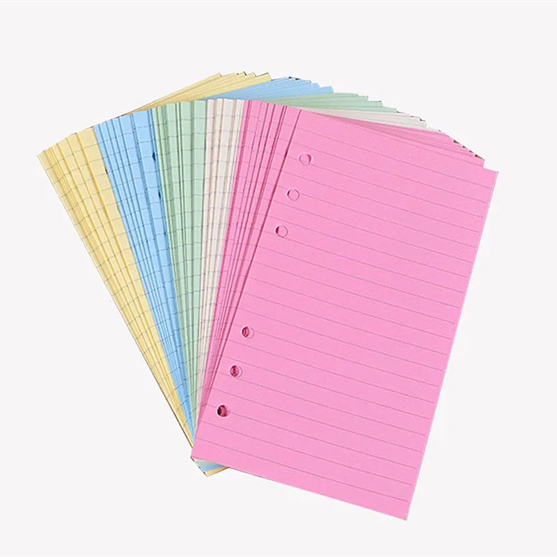 100 Blatt A5 A6 bunt 100 g Nachfüllpapier linierte Innenseite
