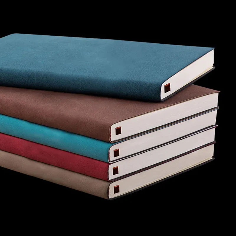 A6 Notizbuch Business Leder Optik Liniert 160 Seiten Notizen Journal