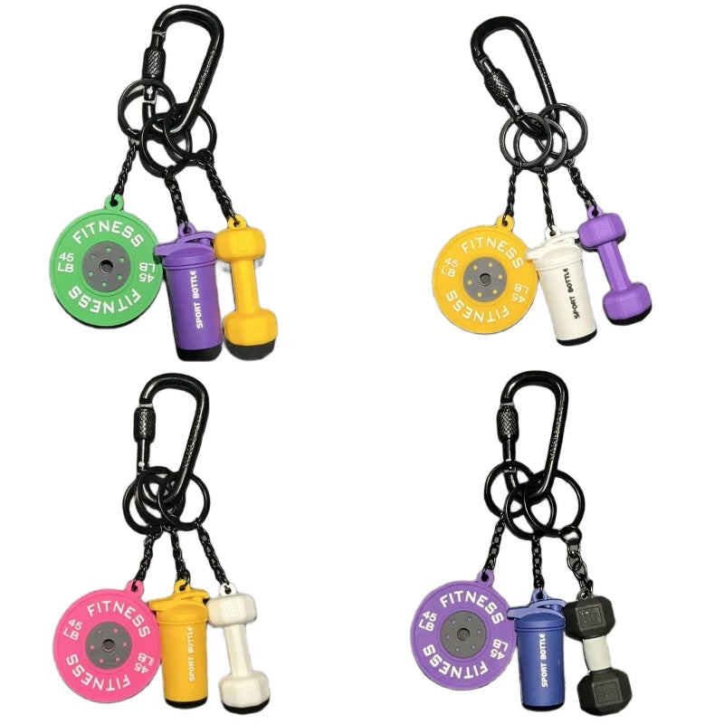 Sportlicher DIY Hantel Schlüsselanhänger Rucksack-Anhänger Geschenk Set