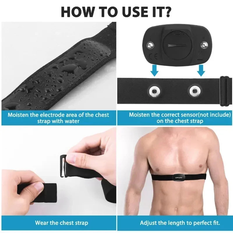 Ersatzband kompatibel mit Polar H7 H9 H10 Wahoo Tick Garmin Sensor