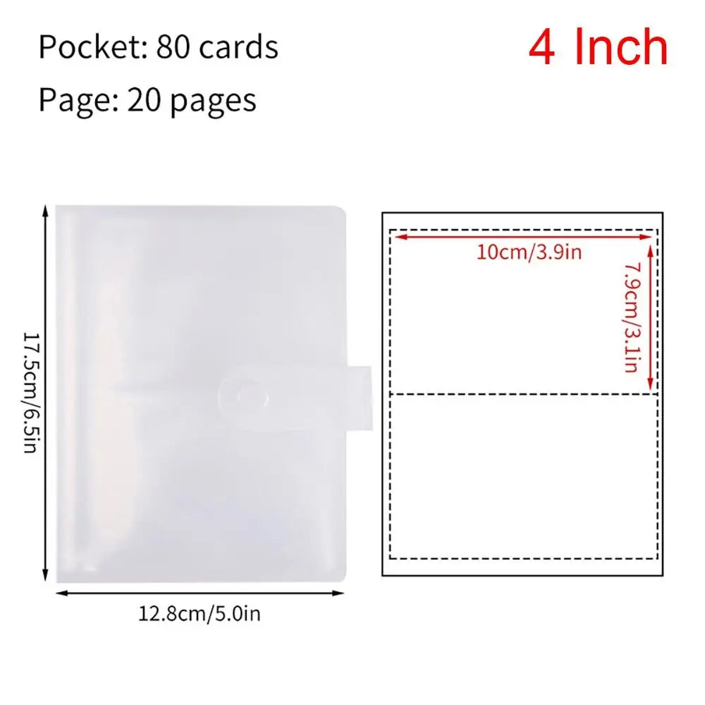 Transparentes PVC Fotoalbum für 80/160 Karten 3-6 Zoll Idol Star Sammlung