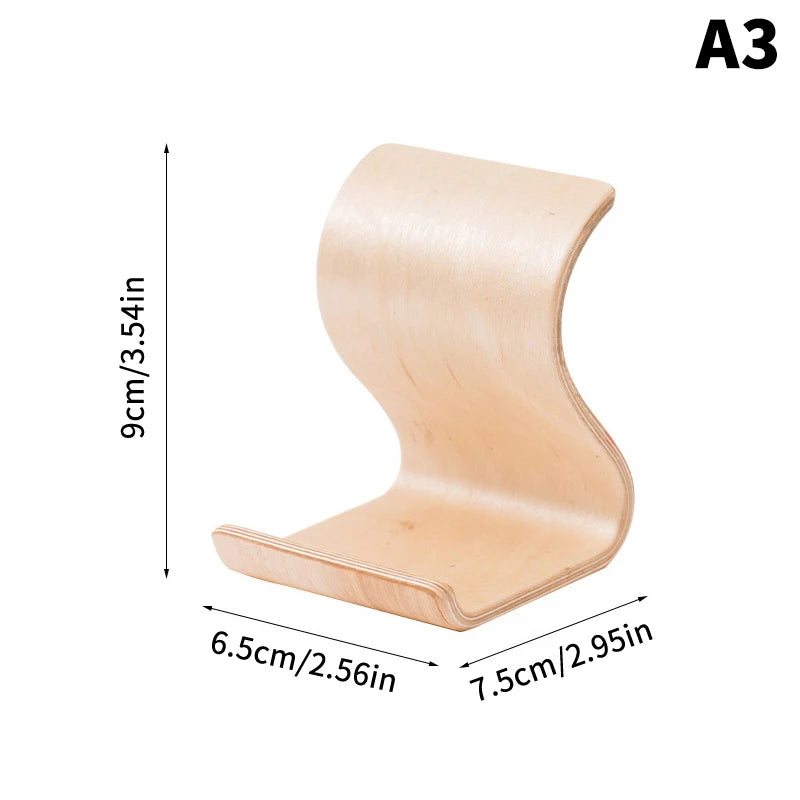 Multifunktionaler Massivholzhalter für Telefon Tablet PC Visitenkarten