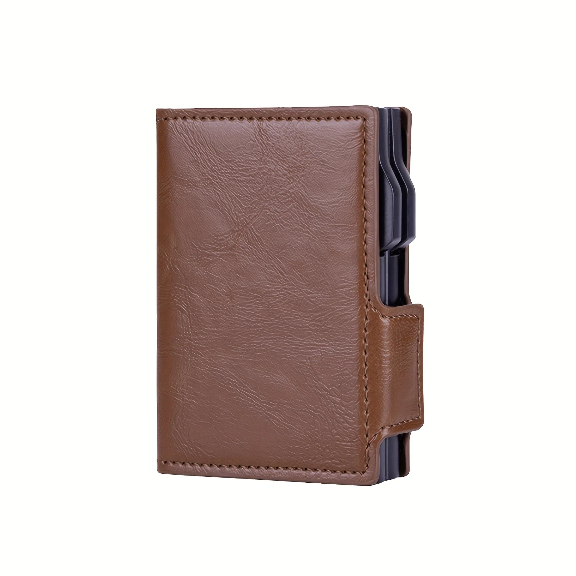 Sicher - Stylisch: Doppellagiger PU-Kartenhalter mit RFID-Schutz, groß und kompakt