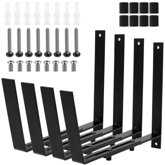 4er Set Verstellbare Metallhalterung für Pflanzkästen Balkon Geländer