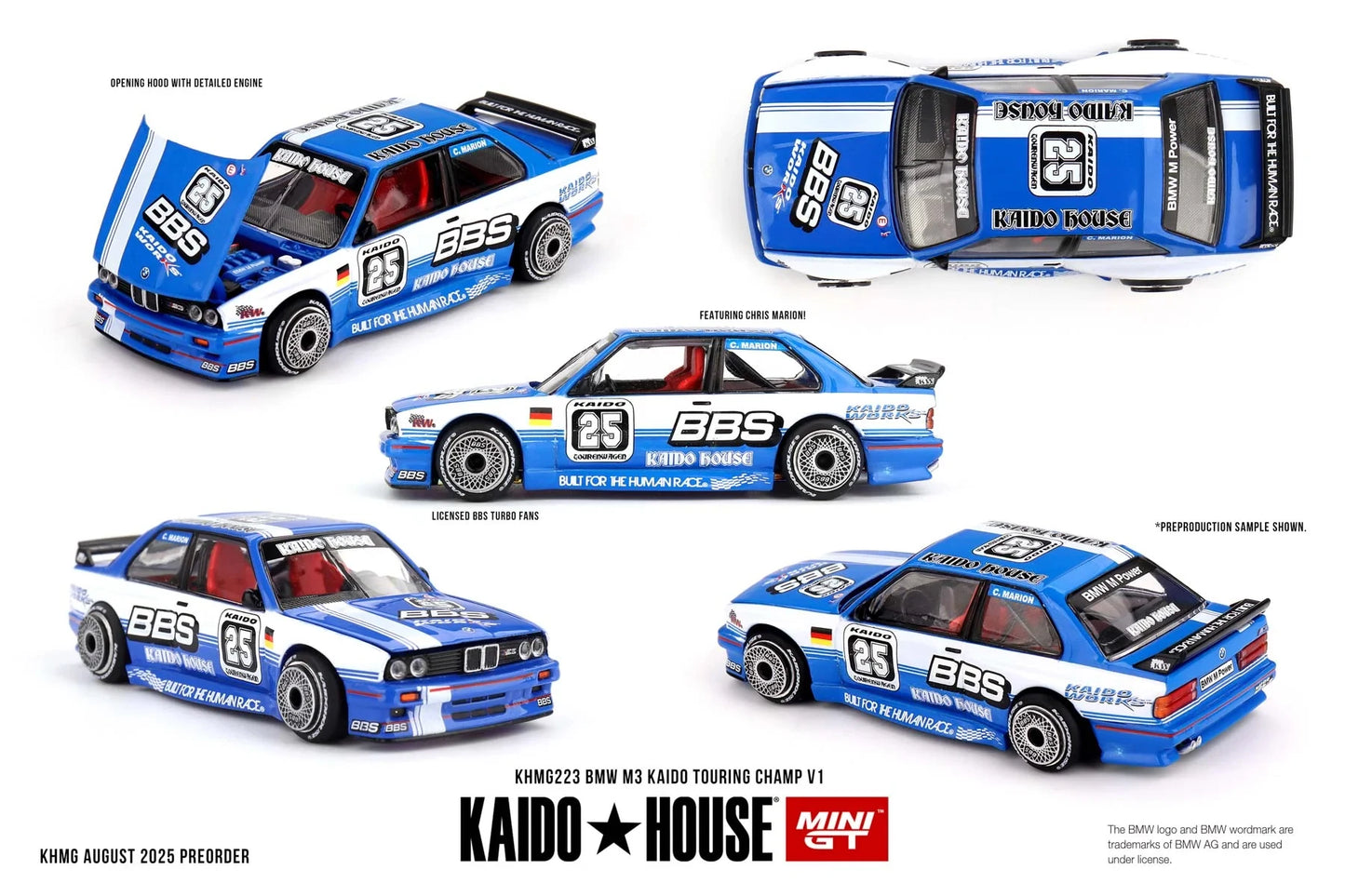 Kaido House x MINI GT BMW M3 E30 1:64 Diecast Modell