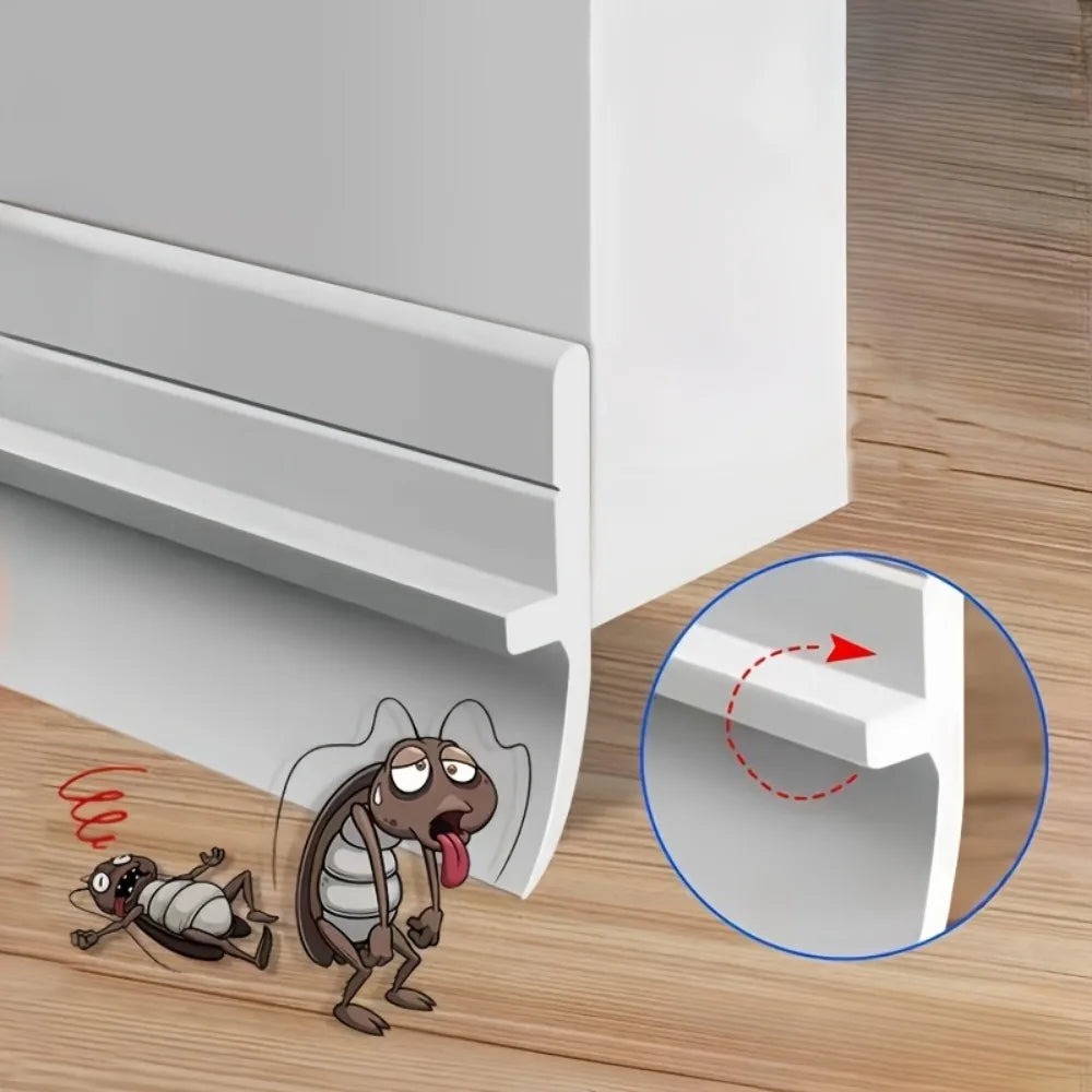 PVC Türbodendichtungsstreifen 90x3,6 cm selbstklebend schalldicht Lückenstopper