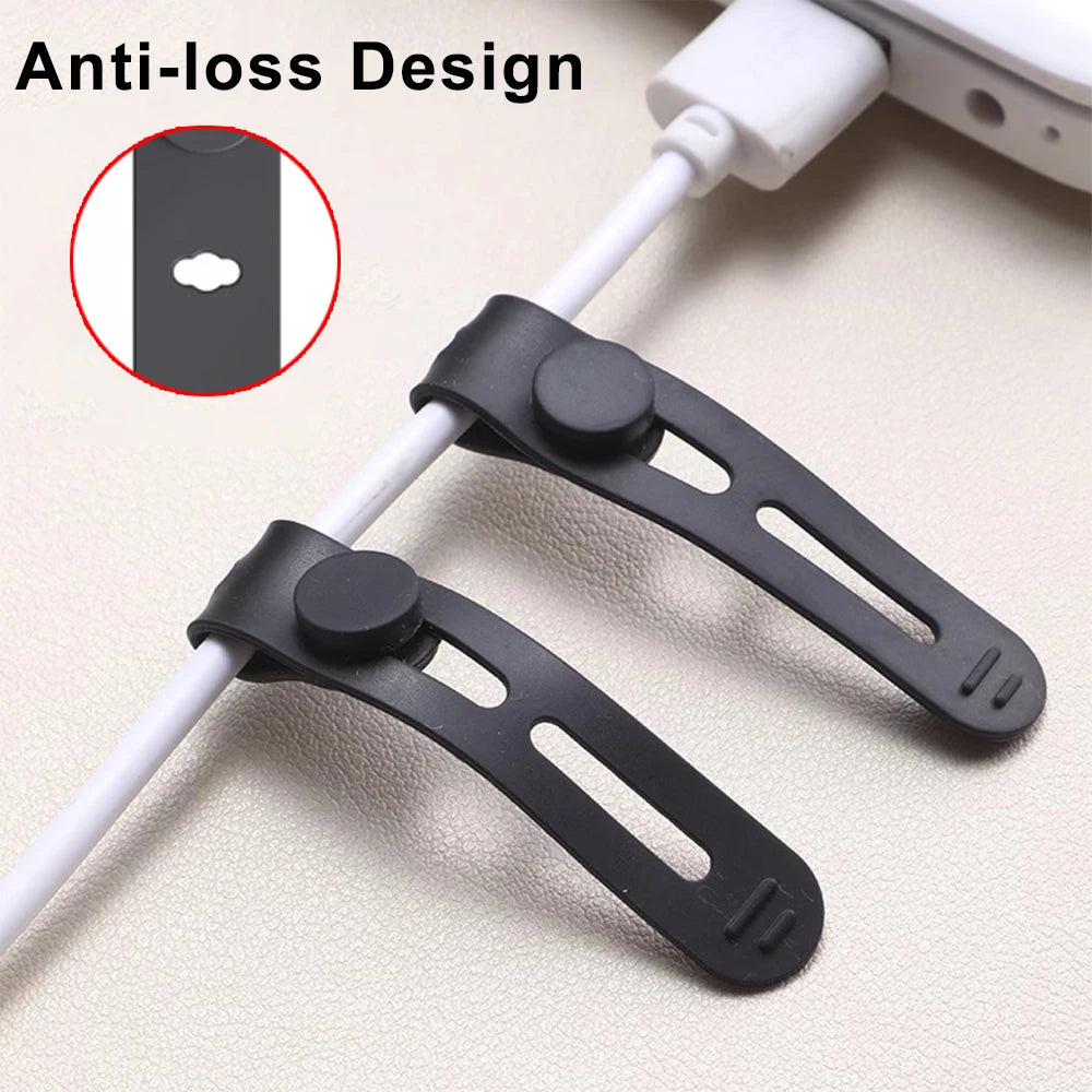 Silikon Kabelbinder 12mm breit elastisch verstellbar wiederverwendbar