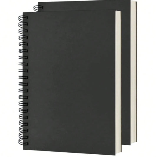 2er Pack Spiral Notizbuch Skizzenbuch 100g/m² 100 Seiten 19x13cm weich