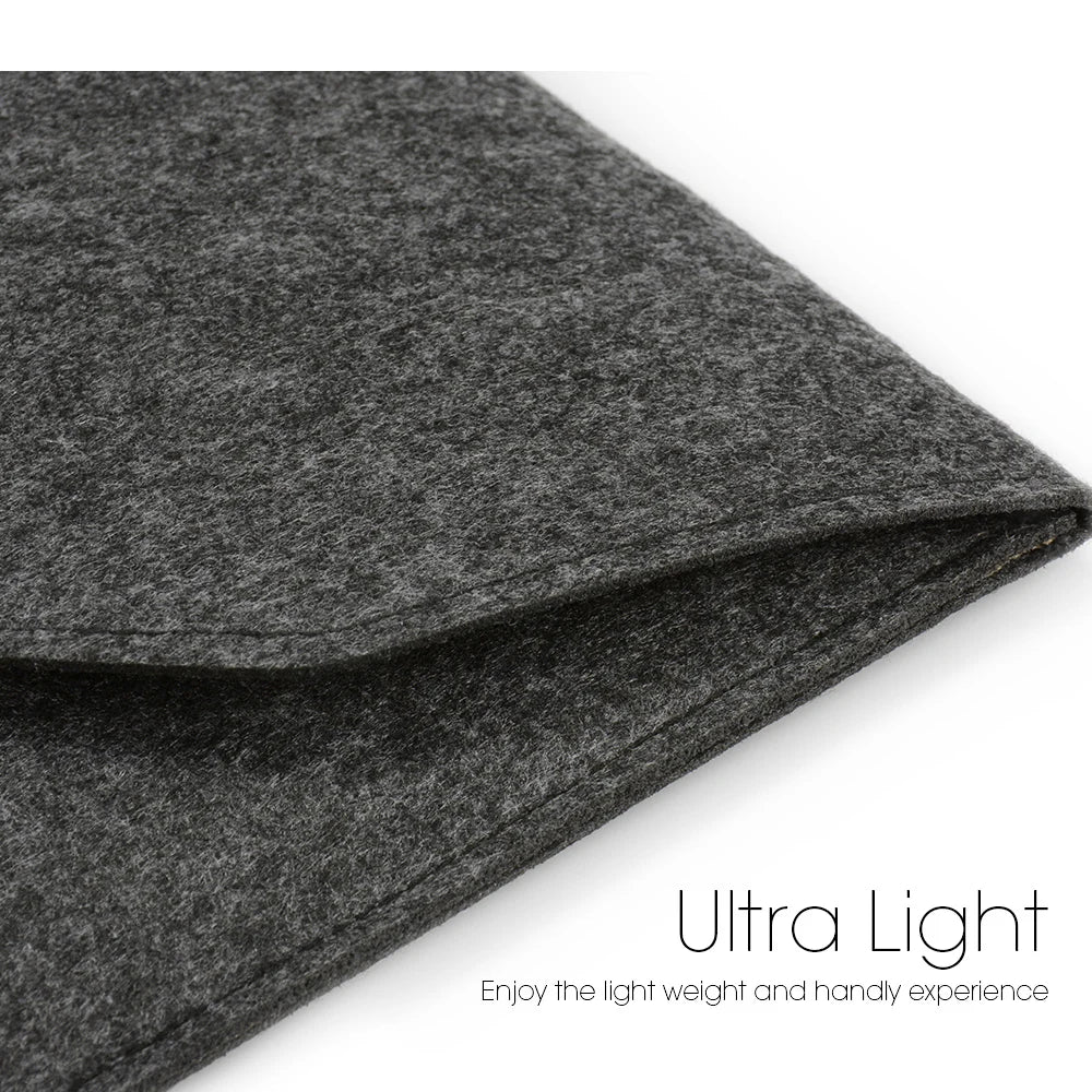 Wollfilz Laptoptasche in verschiedenen Größen mit praktischem Zubehör-Yabubestshop