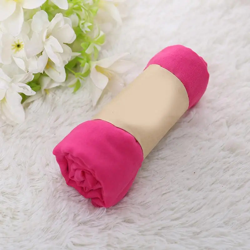 Damen Schal Polyester uni ca. 180x55cm – Vier Jahreszeiten Reise Strand Mode