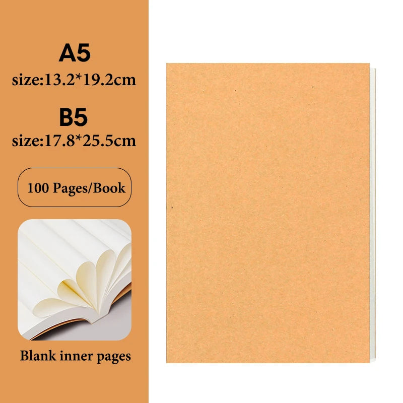 Vielseitiges Notizbuch mit Kraft-Einband für Notizen und Skizzen