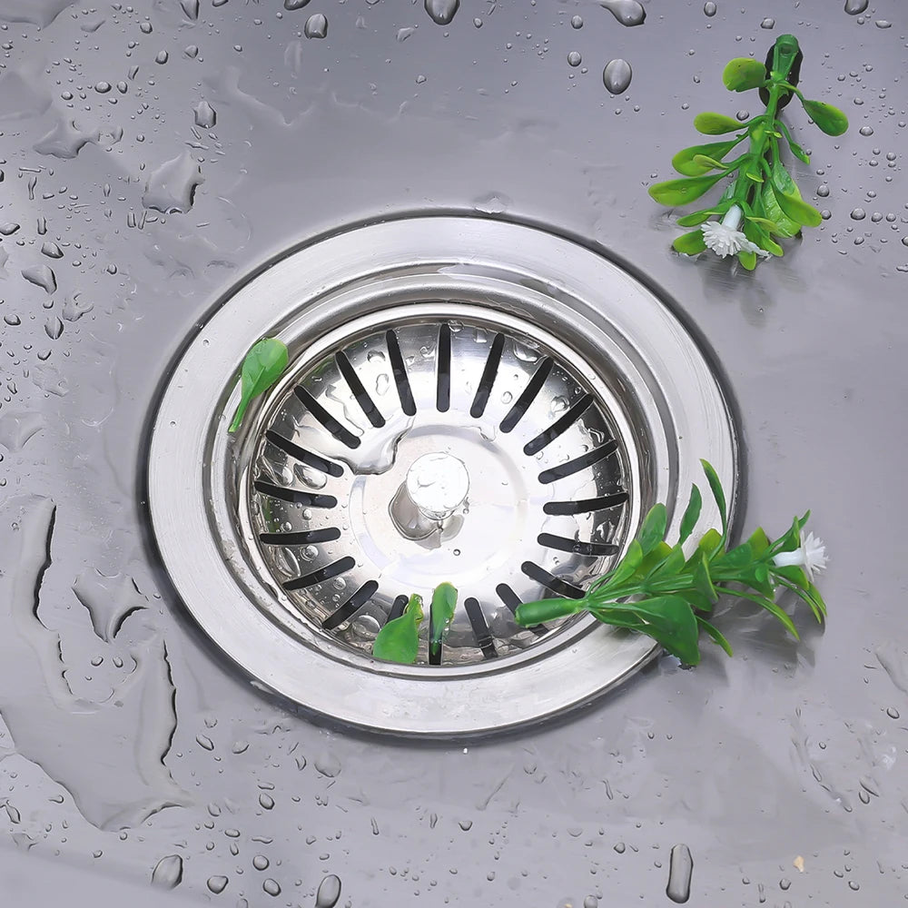 Effektiver Edelstahl Waschbeckenfilter & Haarfänger 1-2 Stück, Silber Gelb