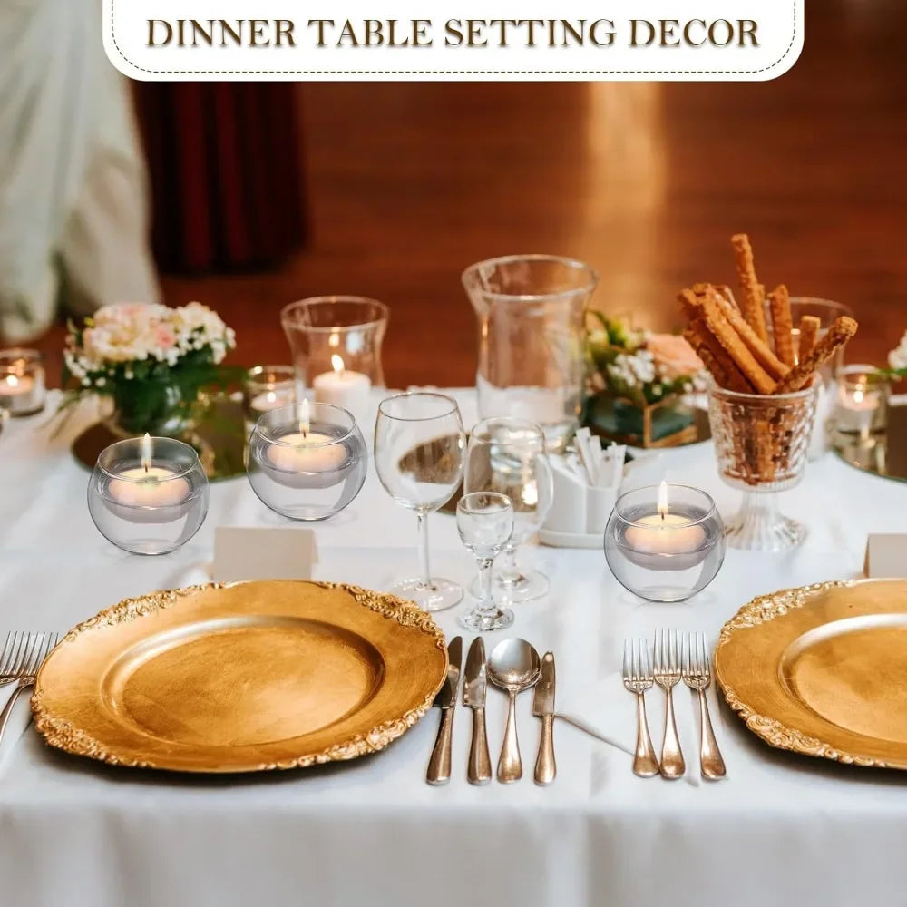 6 oder 12 Stück Glas-Teelichthalter winddichte Kerzenhalter-Yabubest - Home & More