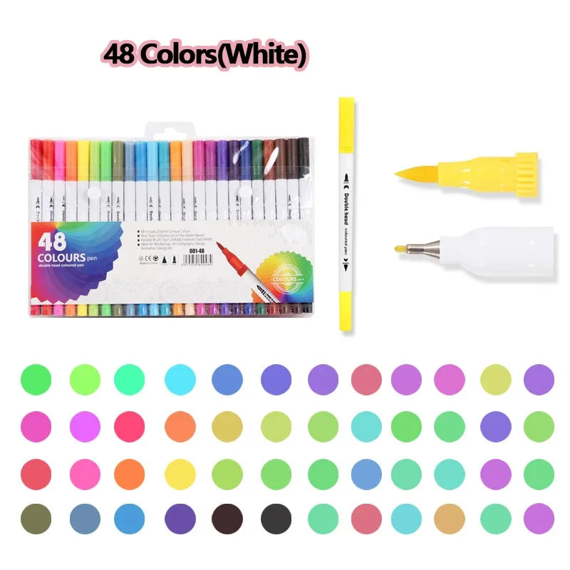 120 Farben Dual Tip Marker Set für Manga Kunst und Aquarell Zeichnung