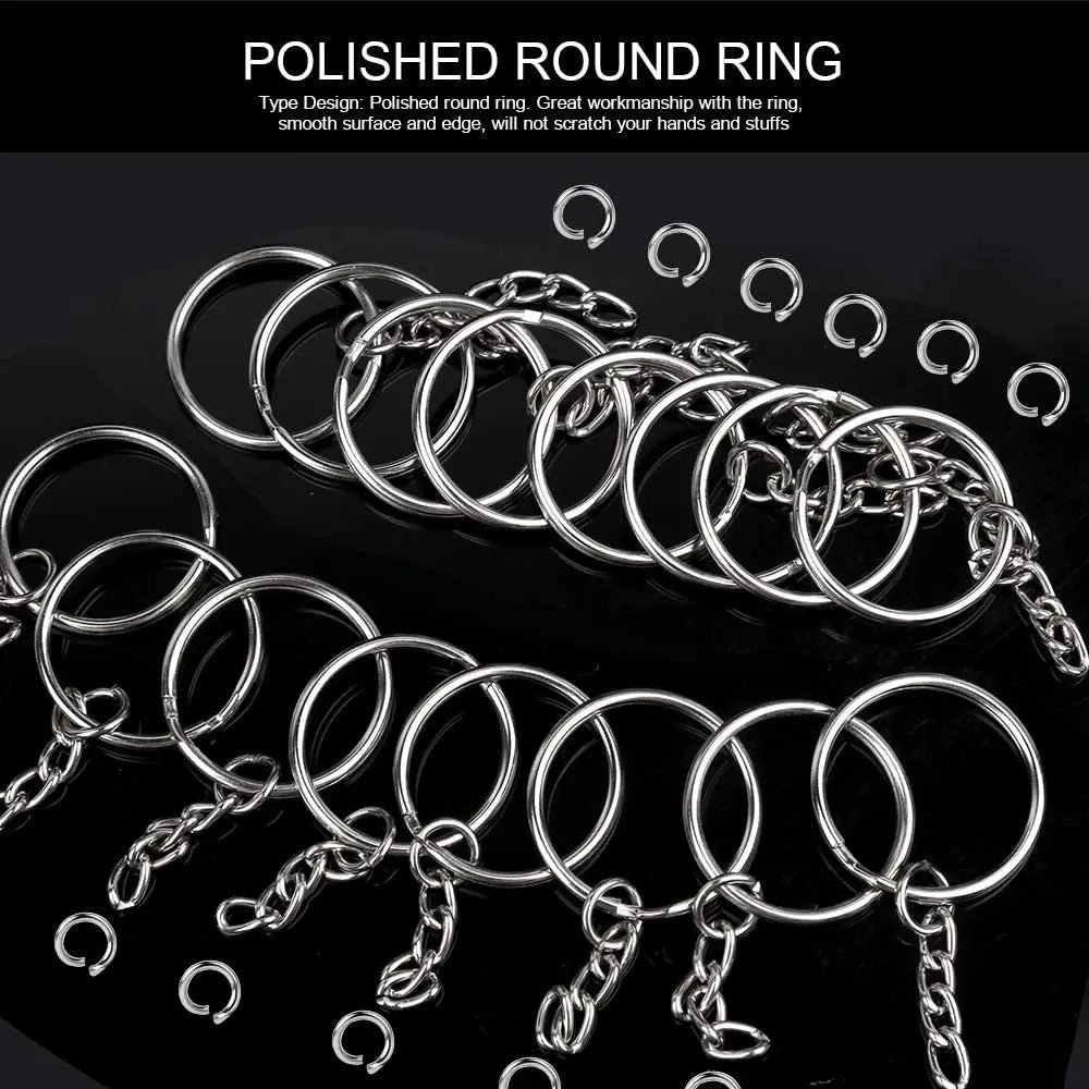 Metall Schlüsselringe Split Ringe 20/100 Stück für DIY Schlüsselanhänger