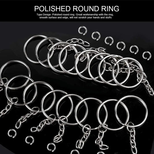 Metall Schlüsselringe Split Ringe 20/100 Stück für DIY Schlüsselanhänger