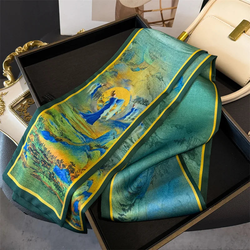 Dünner Seidenschal für Frauen – Multifunktionales Halstuch-Yabubest - Home & More