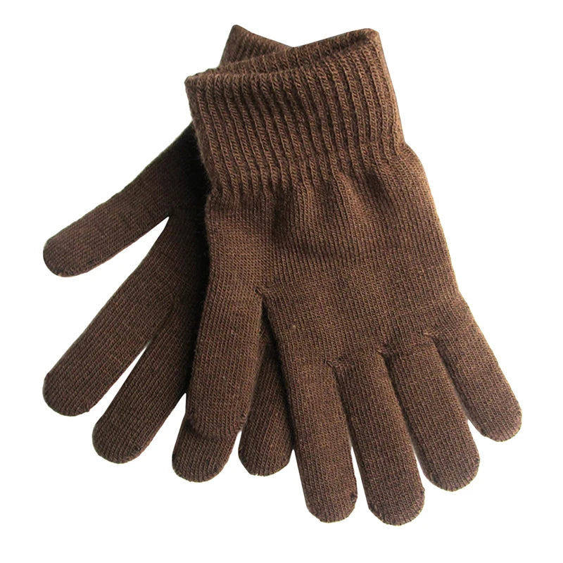 Warme Plüsch Vollfinger Handschuhe für Damen und Herren im Winter